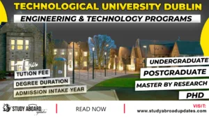 Technological University Dublin Engineering & Technology Programs