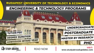 Budapest University of Technology & Economics Engineering & Technology Programs