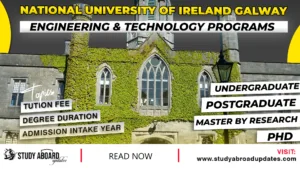 National University of Ireland Galway Engineering & Technology Programs
