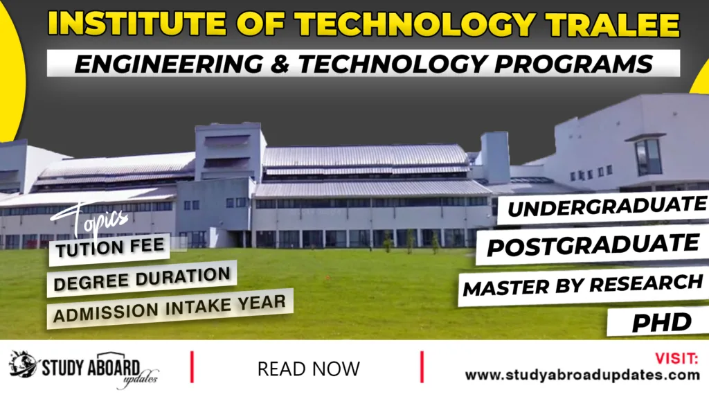 Institute of Technology Tralee Engineering & Technology Programs