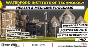Waterford Institute of Technology Health & Medicine Programs