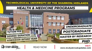 Technological University of the Shannon: Midlands Health & Medicine Programs