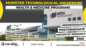 Munster Technological University Health & Medicine Programs