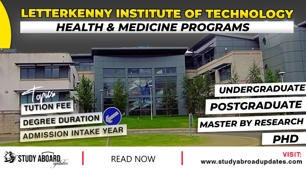 Letterkenny Institute of Technology Health & Medicine Programs