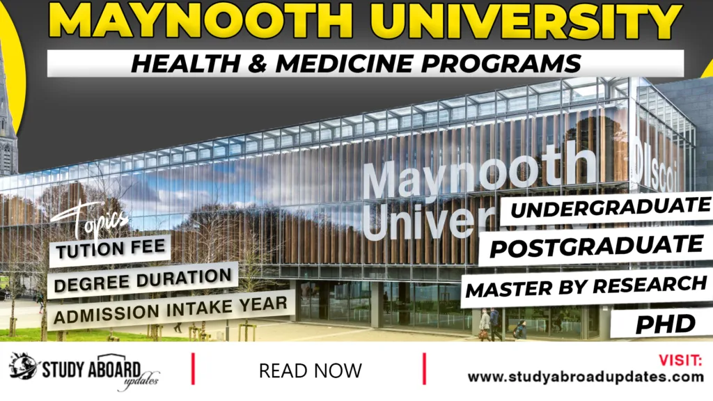 Maynooth University Health & Medicine Programs