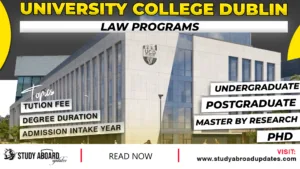 University College Dublin Law Programs