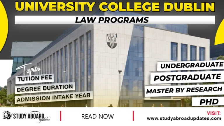 University College Dublin Law Programs