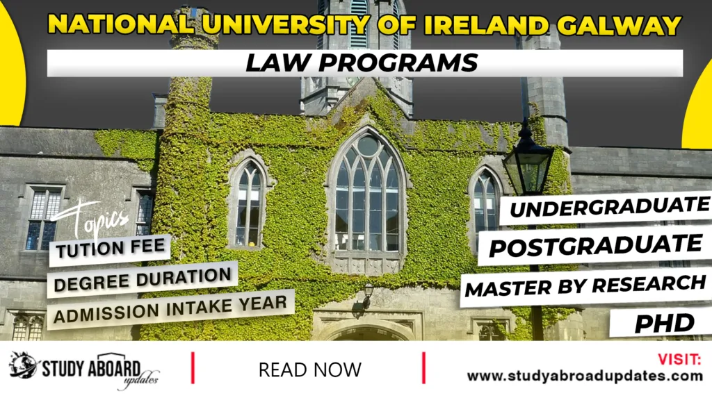 National University of Ireland Galway Law Programs