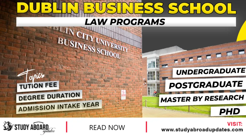 Dublin Business School Law Programs