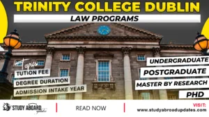 Trinity College Dublin Law Programs