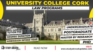 University College Cork Law programs
