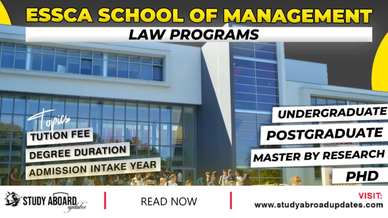 ESSCA School of Management Law Programs