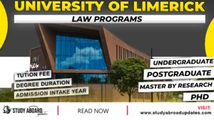 University of Limerick Law Programs