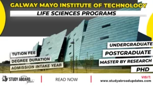 Galway Mayo Institute of Technology Life Sciences Programs