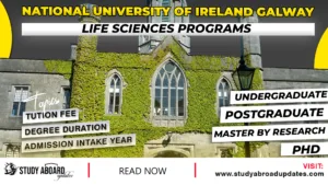 National University of Ireland Galway Life Sciences Programs