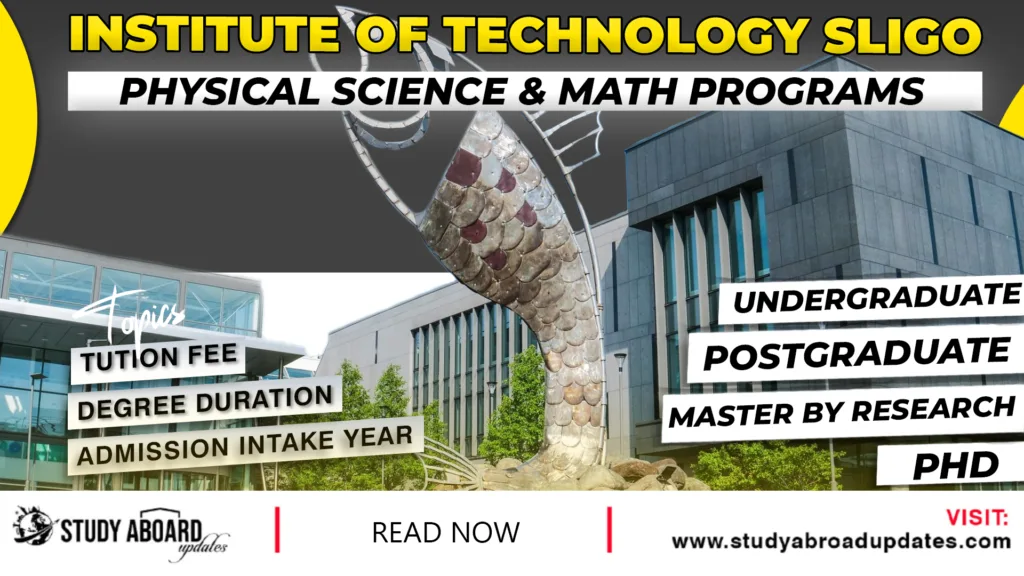 Institute of Technology Sligo Physical Science & Math Programs
