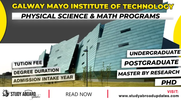 Galway Mayo Institute of Technology Physical Science & Math Programs