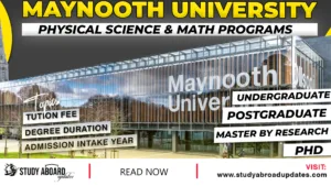 Maynooth University Physical Science & Math Programs