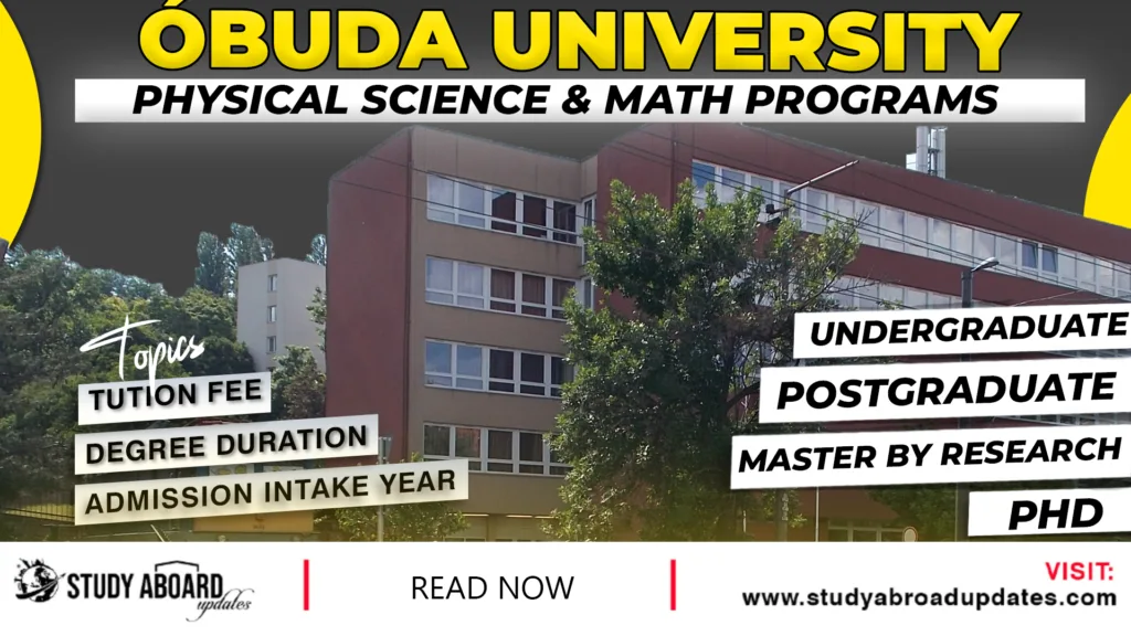 Óbuda University Physical Science & Math Programs