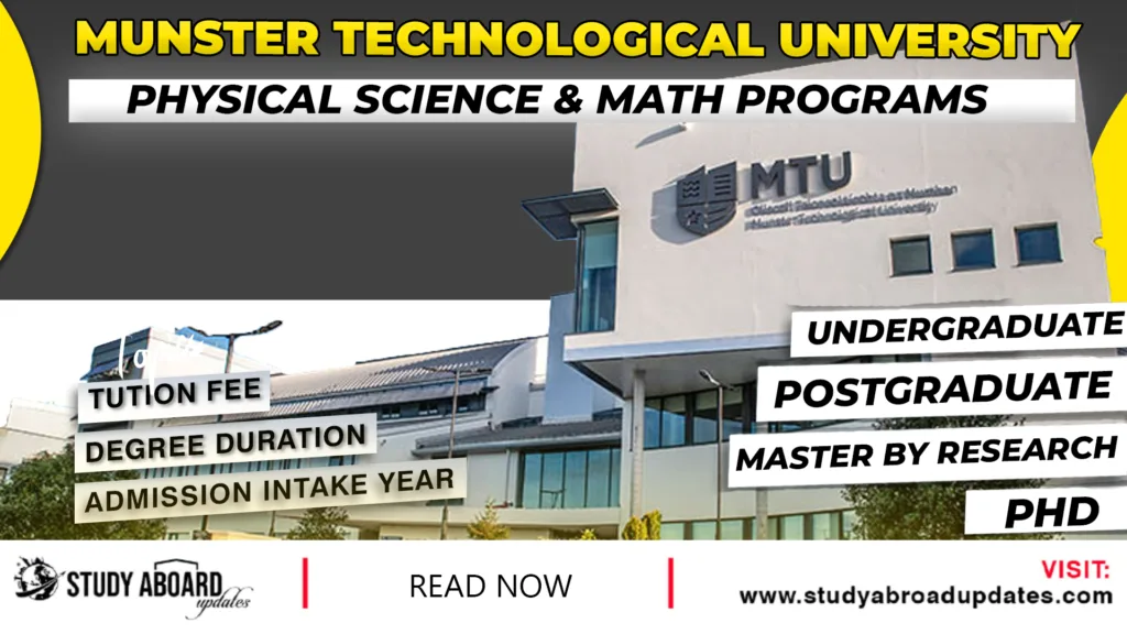 Munster Technological University Physical Science & Math Programs