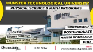 Munster Technological University Physical Science & Math Programs