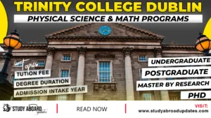 Trinity College Dublin Physical Science & Math Programs