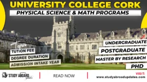 University College Cork Physical Science & Math programs