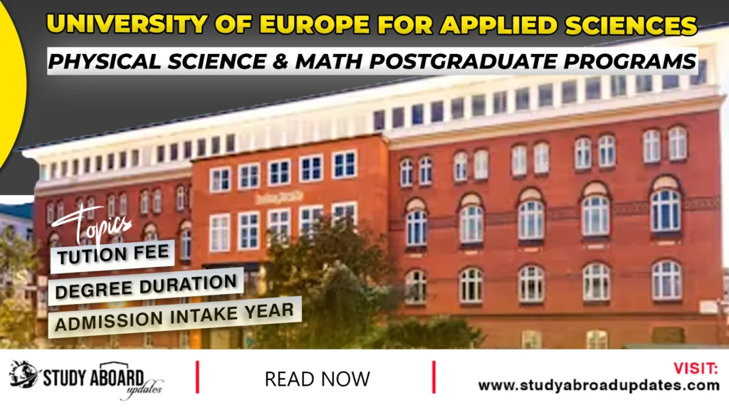 Physical Science & Math Postgraduate