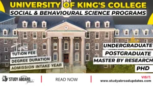 University of King's College Social & Behavioural Science Programs
