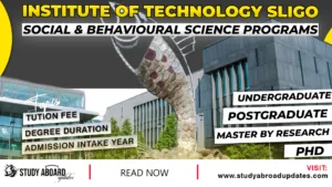 Institute of Technology Sligo Social & Behavioural Science Programs