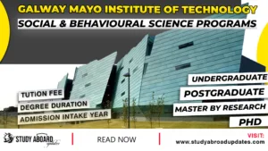 Galway Mayo Institute of Technology Social & Behavioural Science Programs
