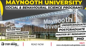 Maynooth University Social & Behavioural Science Programs