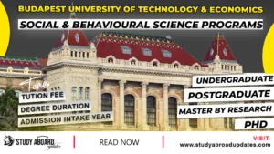 Budapest University of Technology & Economics Social & Behavioural Science Programs