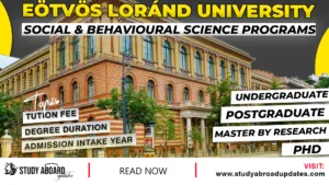 Eötvös Loránd University Social & Behavioural Science Programs
