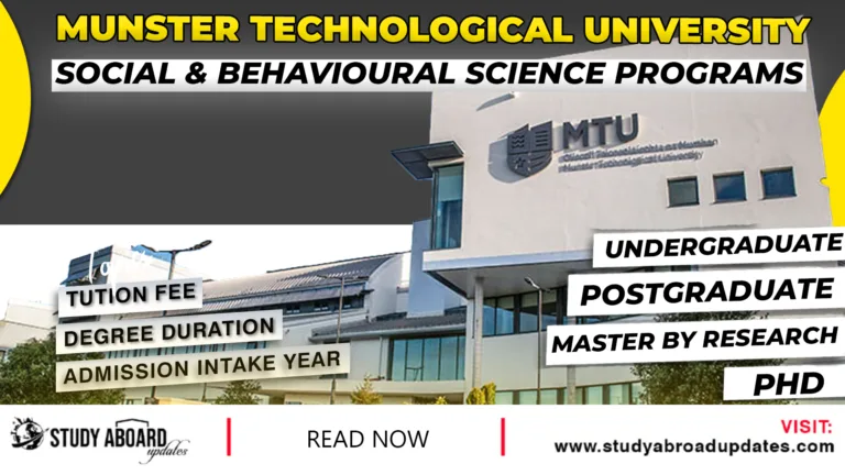 Munster Technological University Engineering & Technology Programs