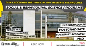 Dun Laoghaire Institute of Art Design & Technology Social & Behavioural Science Programs