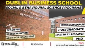 Dublin Business School Social & Behavioural Science Programs