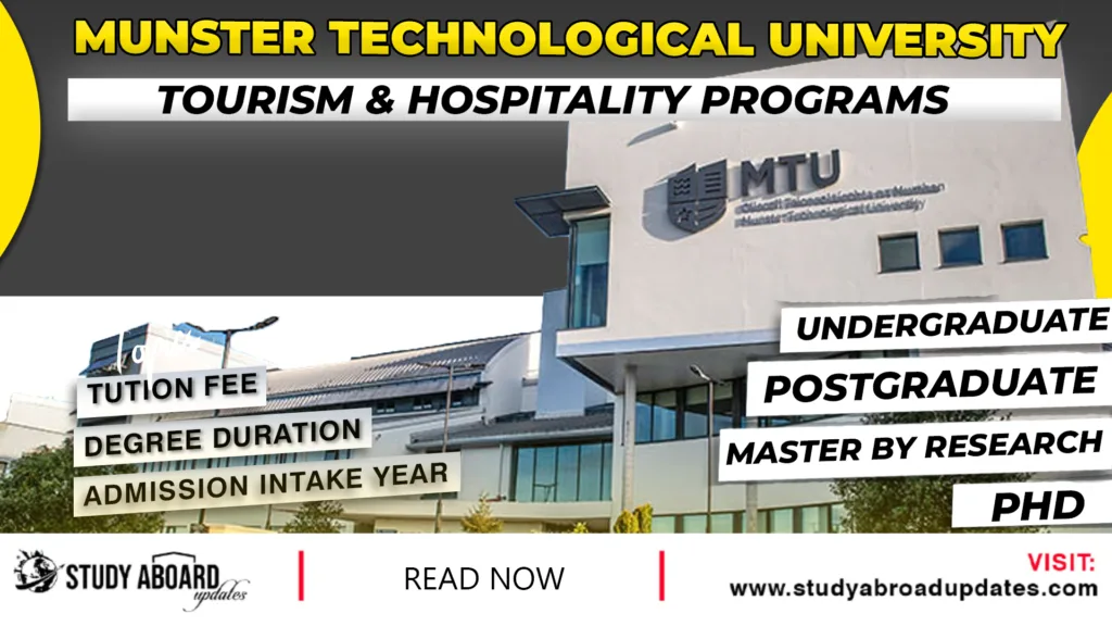 Munster Technological University Tourism & Hospitality Programs