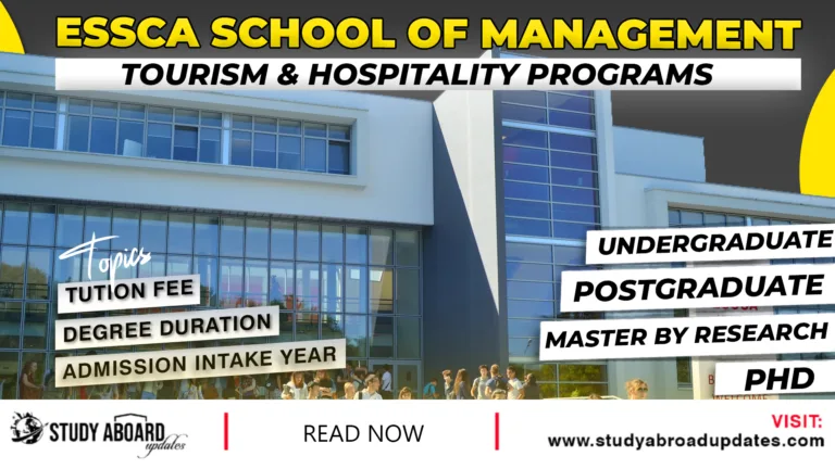 ESSCA School of Management Tourism & Hospitality Programs