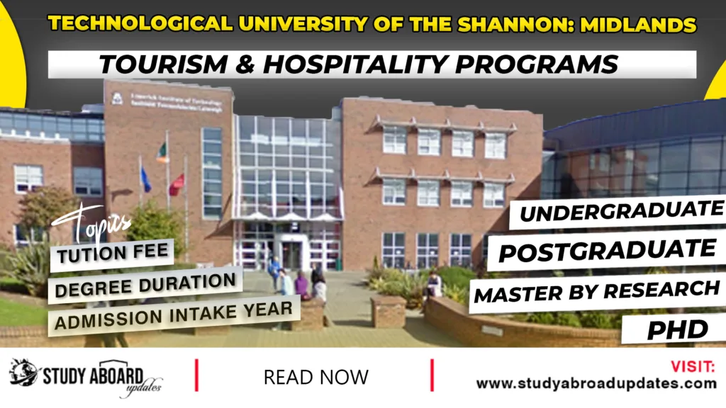 Technological University of the Shannon: Midlands Tourism & Hospitality Programs