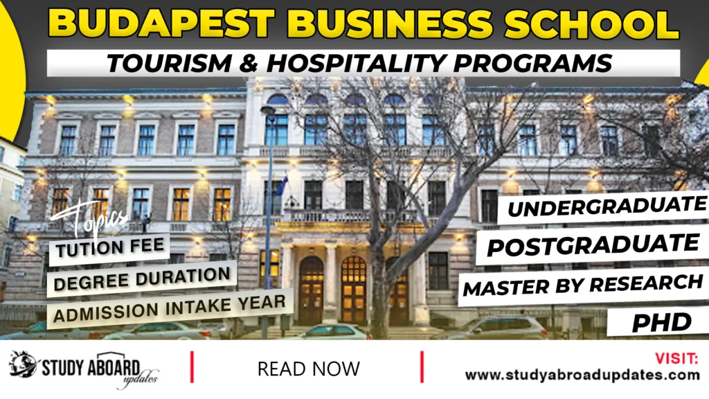 Budapest Business School Tourism & Hospitality