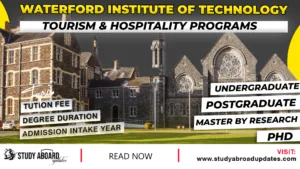 Waterford Institute of Technology Tourism & Hospitality Programs