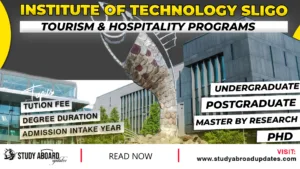 Institute of Technology Sligo Tourism & Hospitality Programs