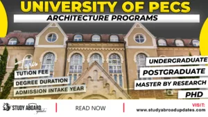 University of Pecs Architecture Programs