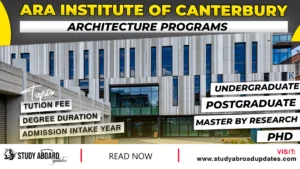 Ara Institute of Canterbury Architecture Programs