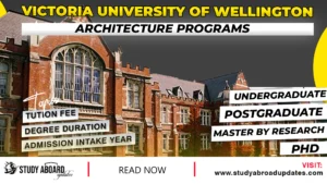 Victoria University of Wellington Architecture Programs