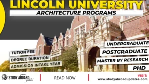 Lincoln University Architecture Programs