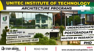 Unitec Institute of Technology Architecture Programs