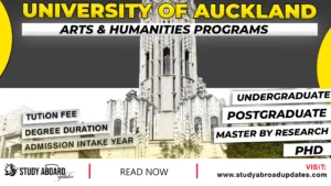 University of Auckland Arts & Humanities Programs