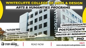 Whitecliffe College of Arts & Design Arts & Humanities Programs